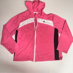 Vintage Cappagallo Womens Size Large Pink Long Sleeve Full Zip Jacket